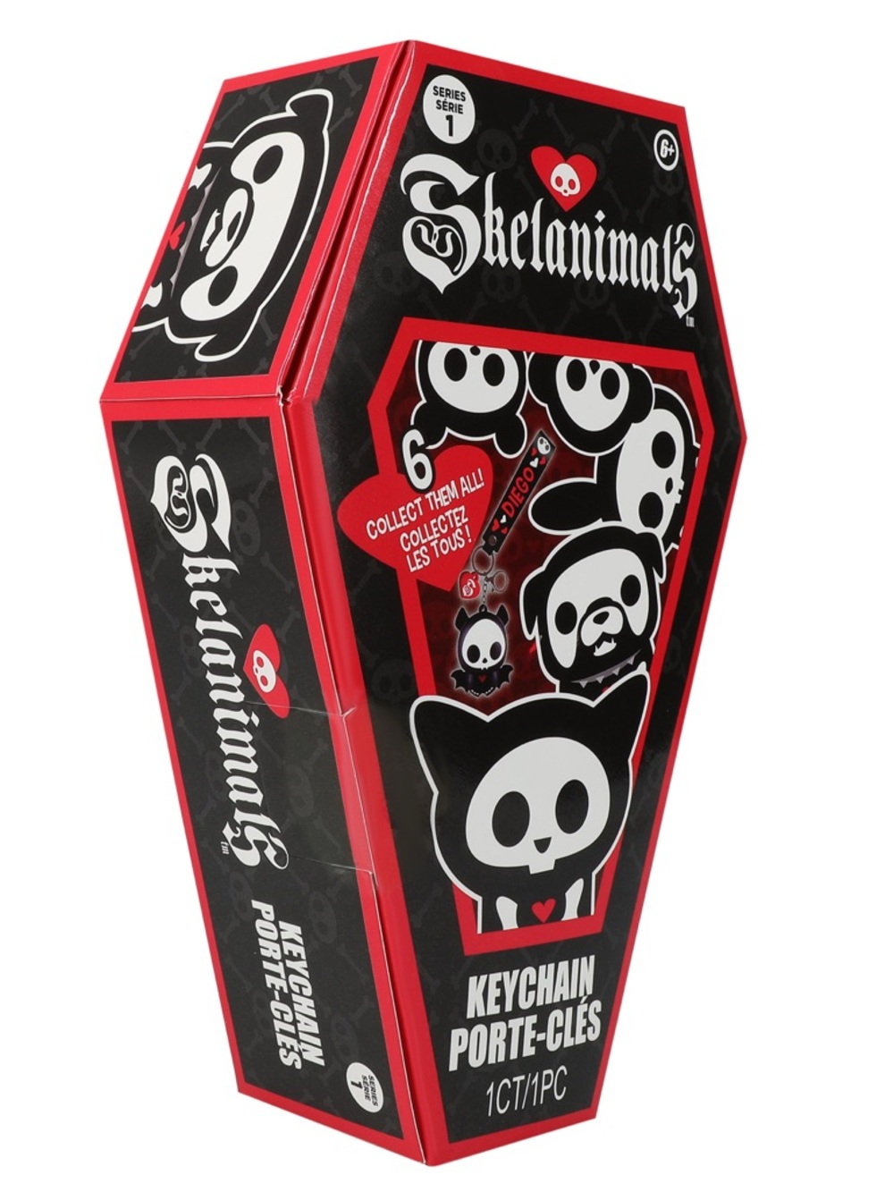 Blind box Hasbro Skelanimals Black & Red Keychain